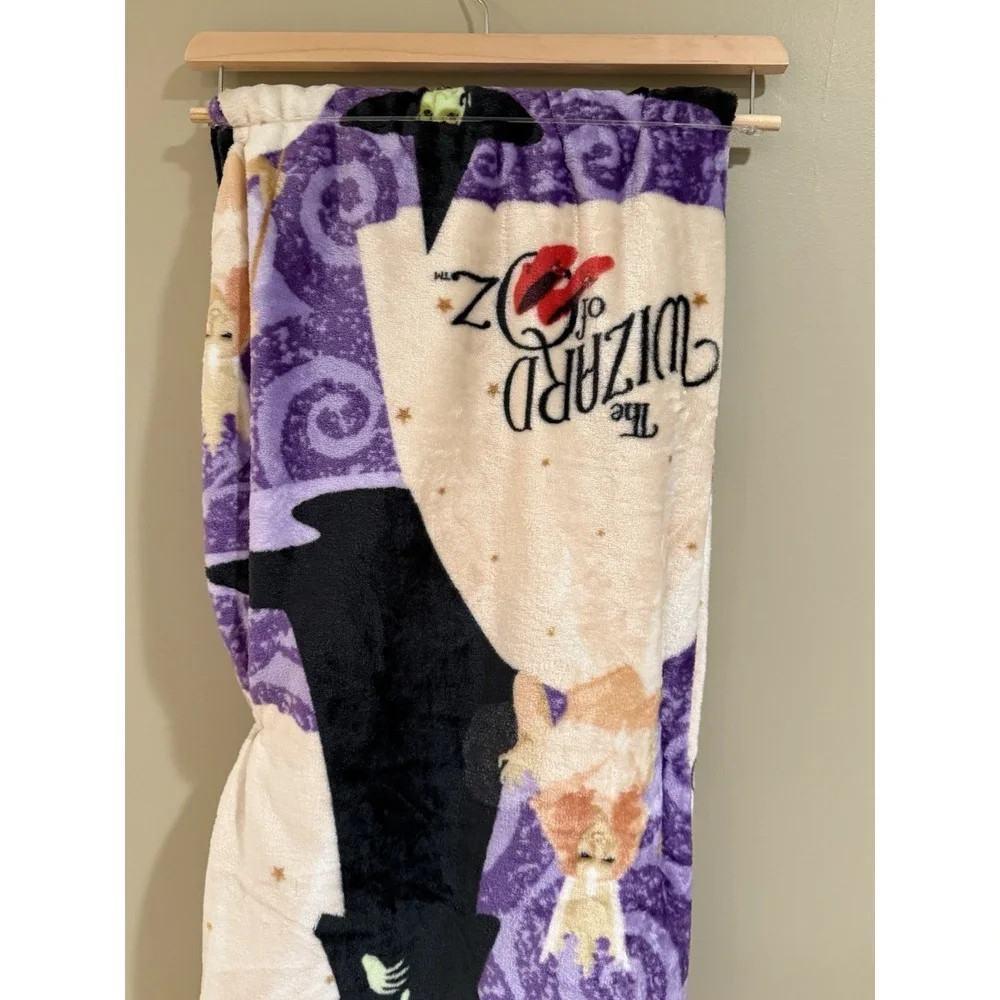 Wizard‎ Of Oz, ruby slippers, Glinda and Elphaba Cloud Throw Blanket 60x70 NWT